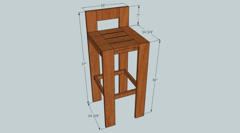 Barhocker Zeichnung