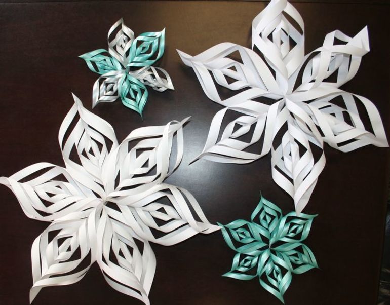 3D Schneeflocken.