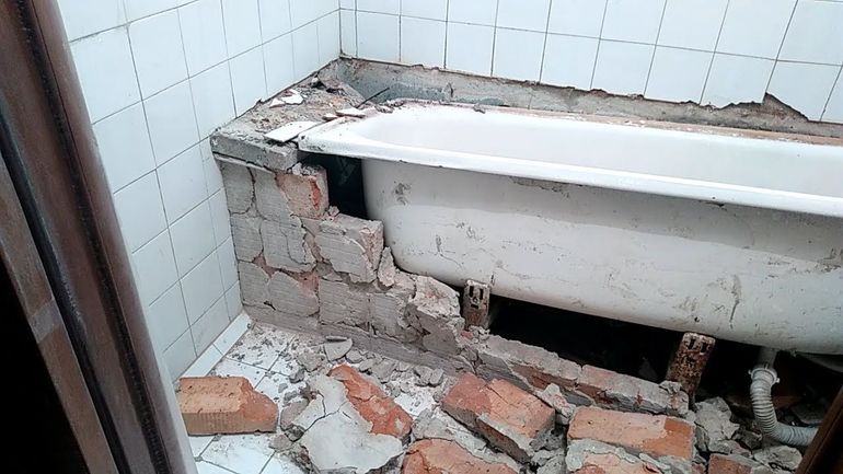 Rimozione di un vecchio bagno
